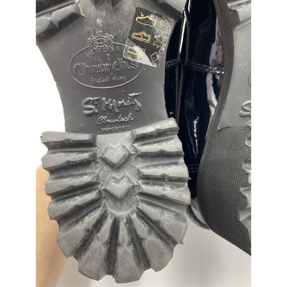 Church’s English Shoes Colleen Chunky Tassel Loafers Black Patent Leather Sz 35 - Picture 7 of 11